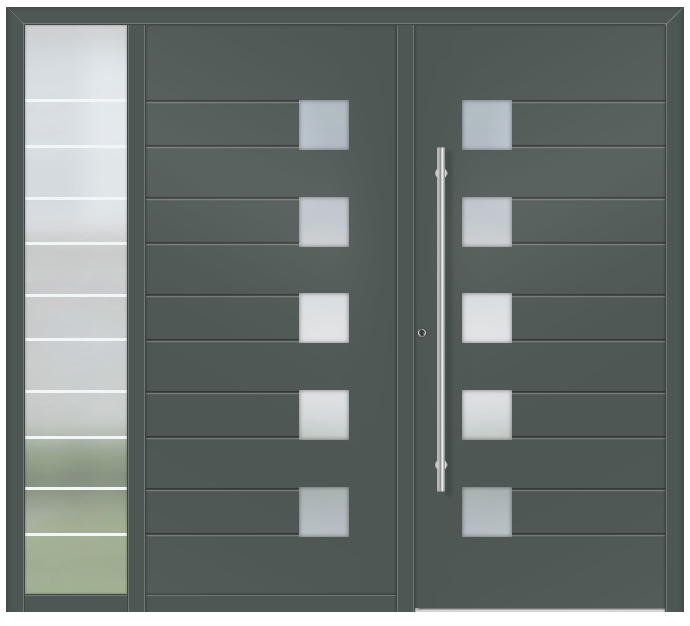 Doppeltür mit Seitenteil links