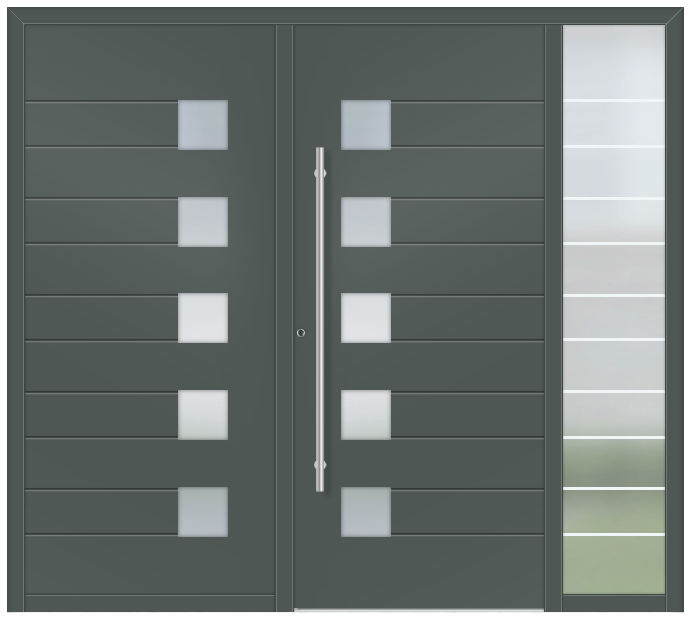 Doppeltür mit Seitenteil rechts